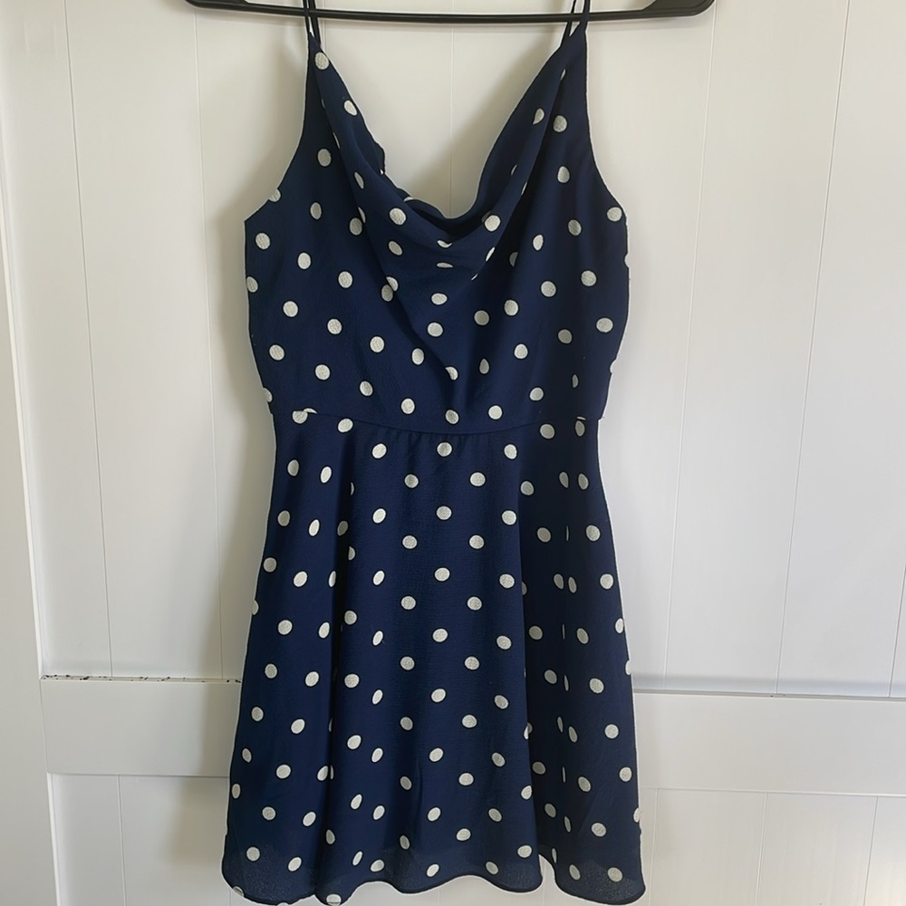 Blue and White Polka Dot Flair Mini